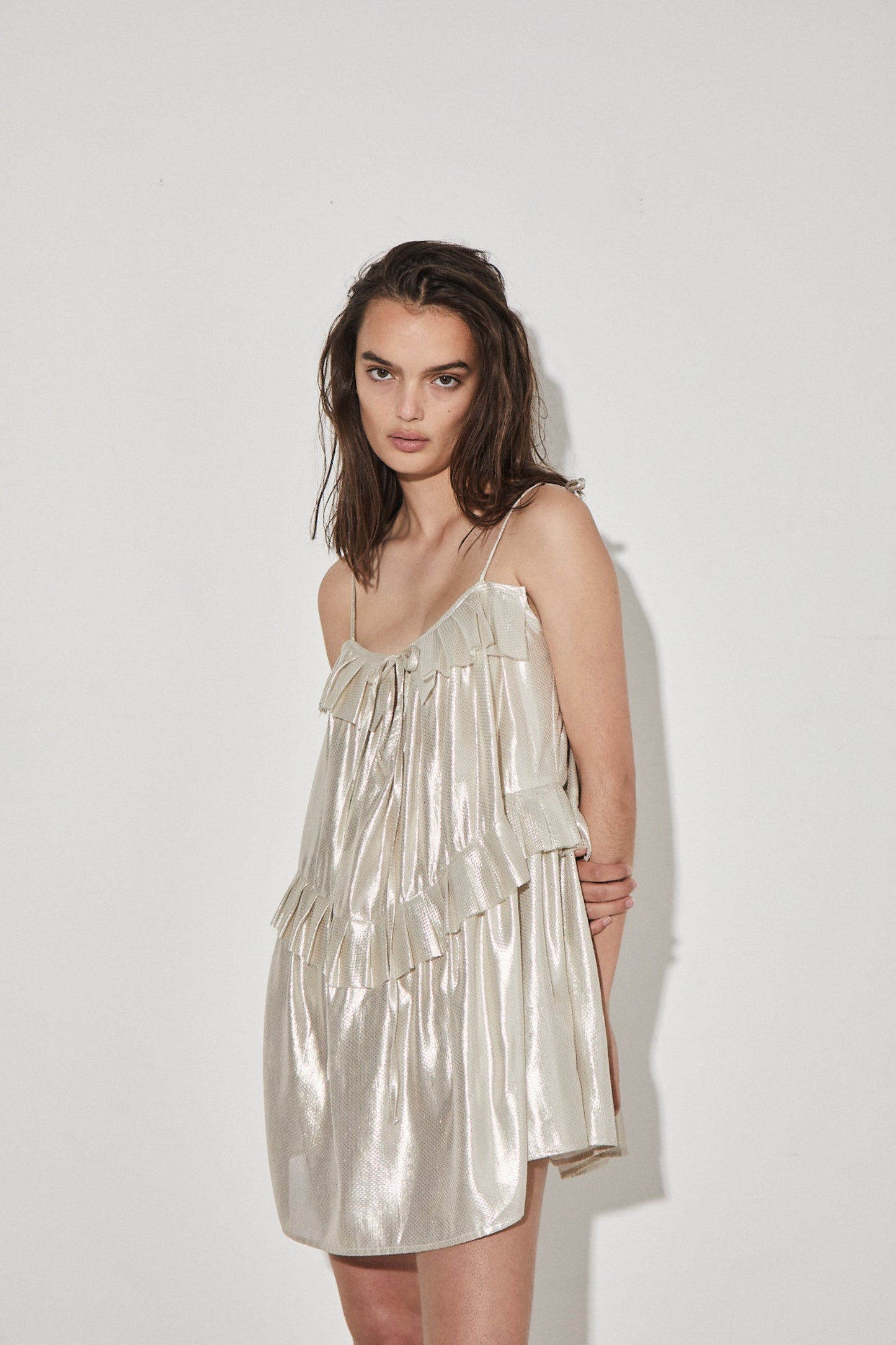 Heart Of Gold Cami in Silver