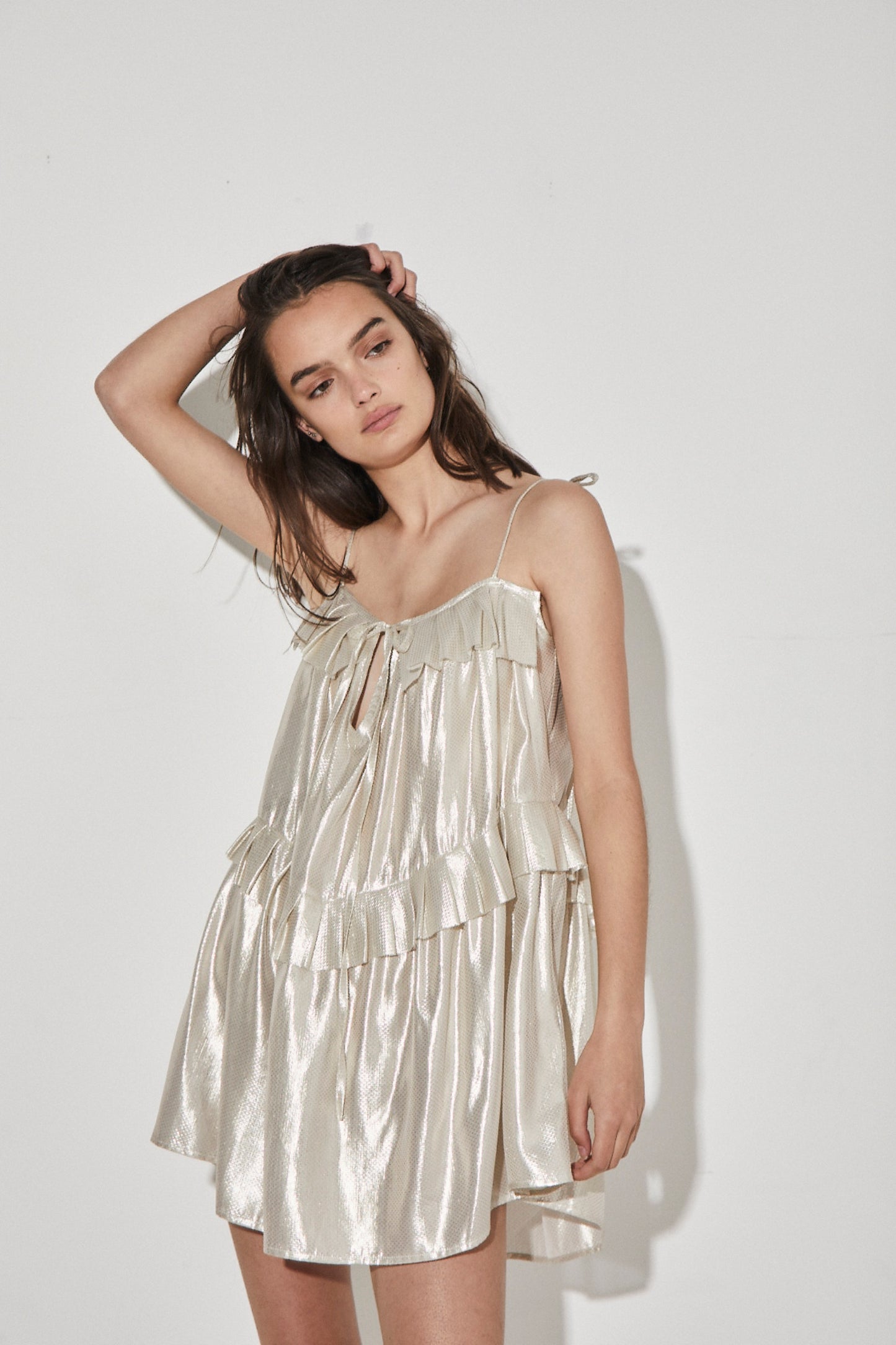 Heart Of Gold Cami in Silver