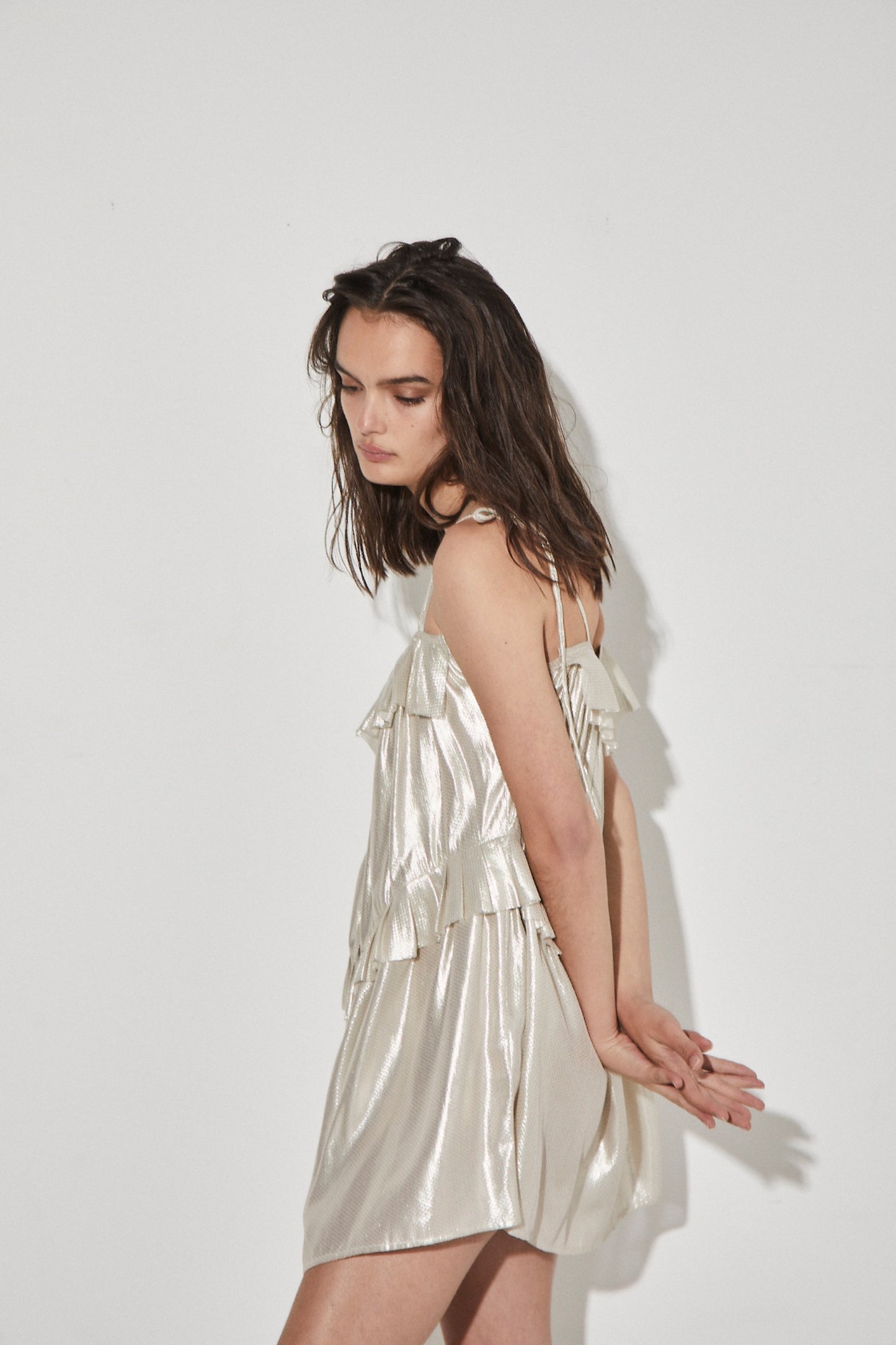 Heart Of Gold Cami in Silver