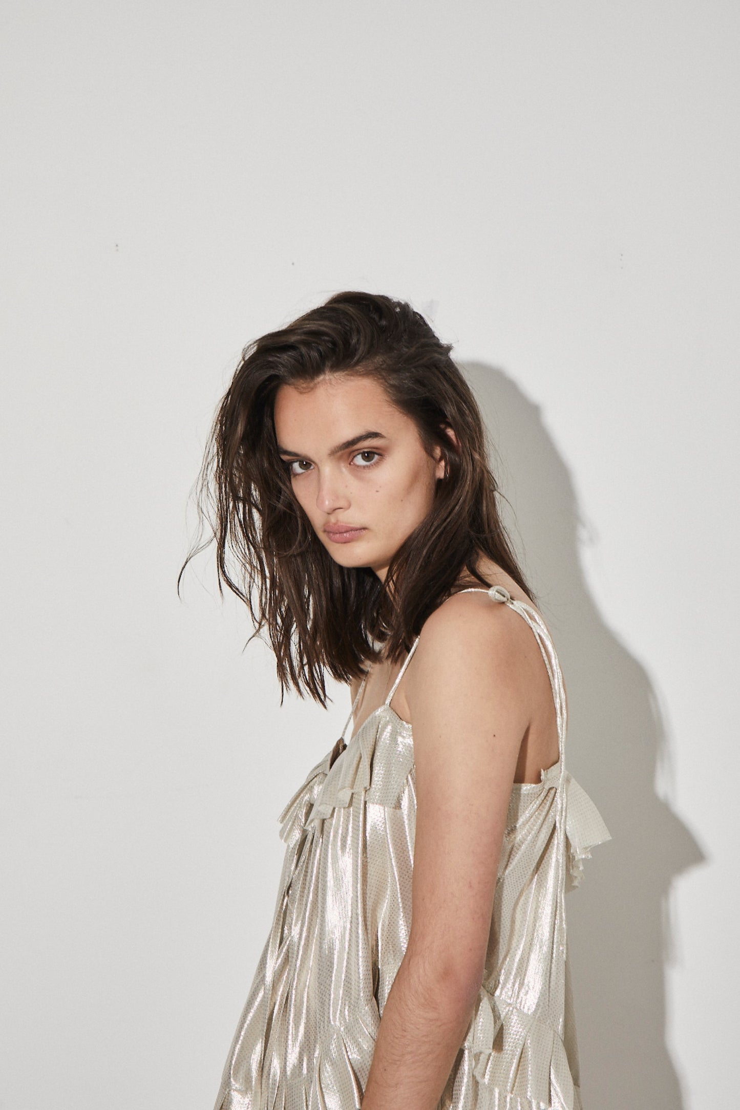 Heart Of Gold Cami in Silver