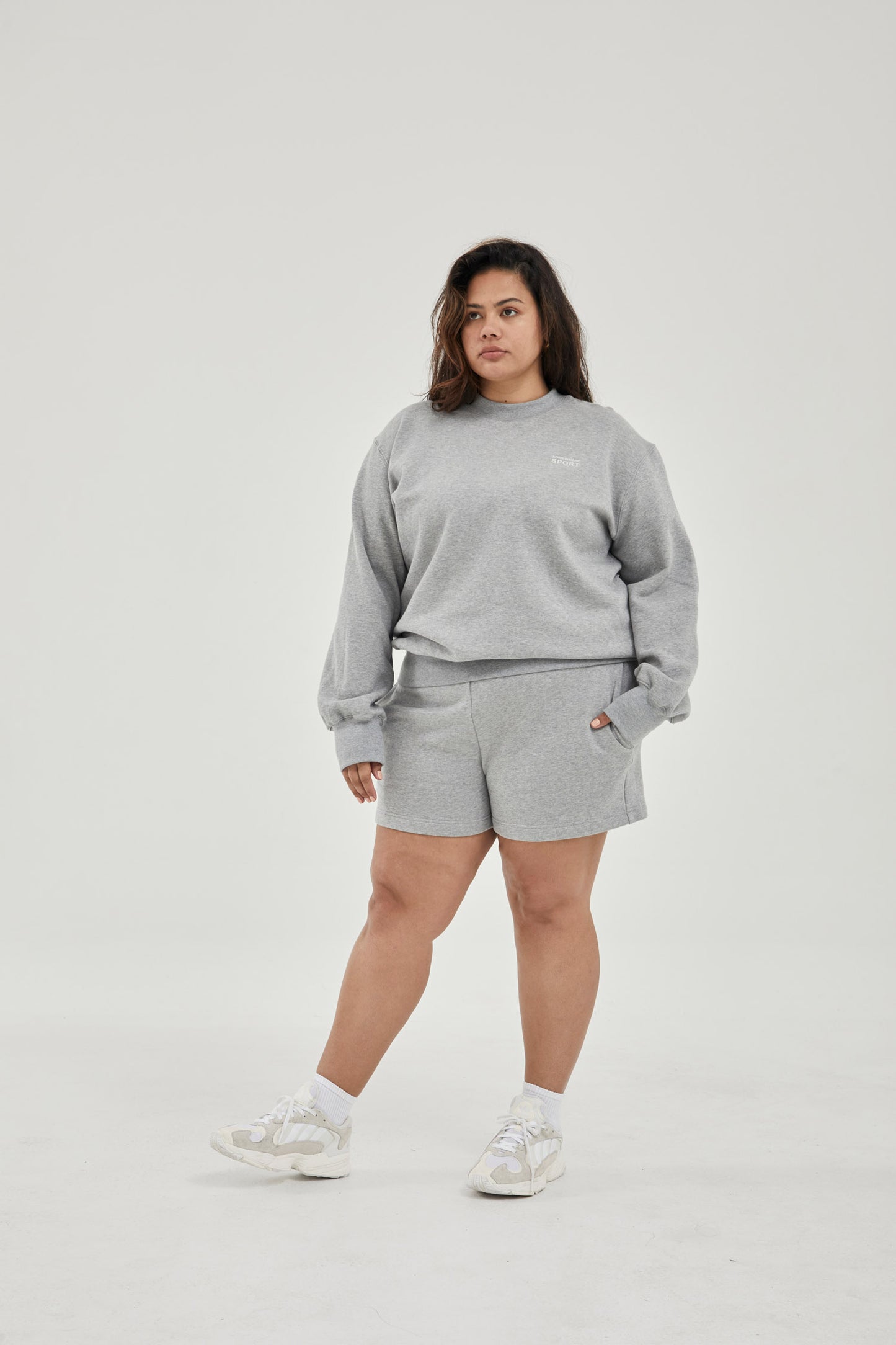 Track Shorts Grey Marl