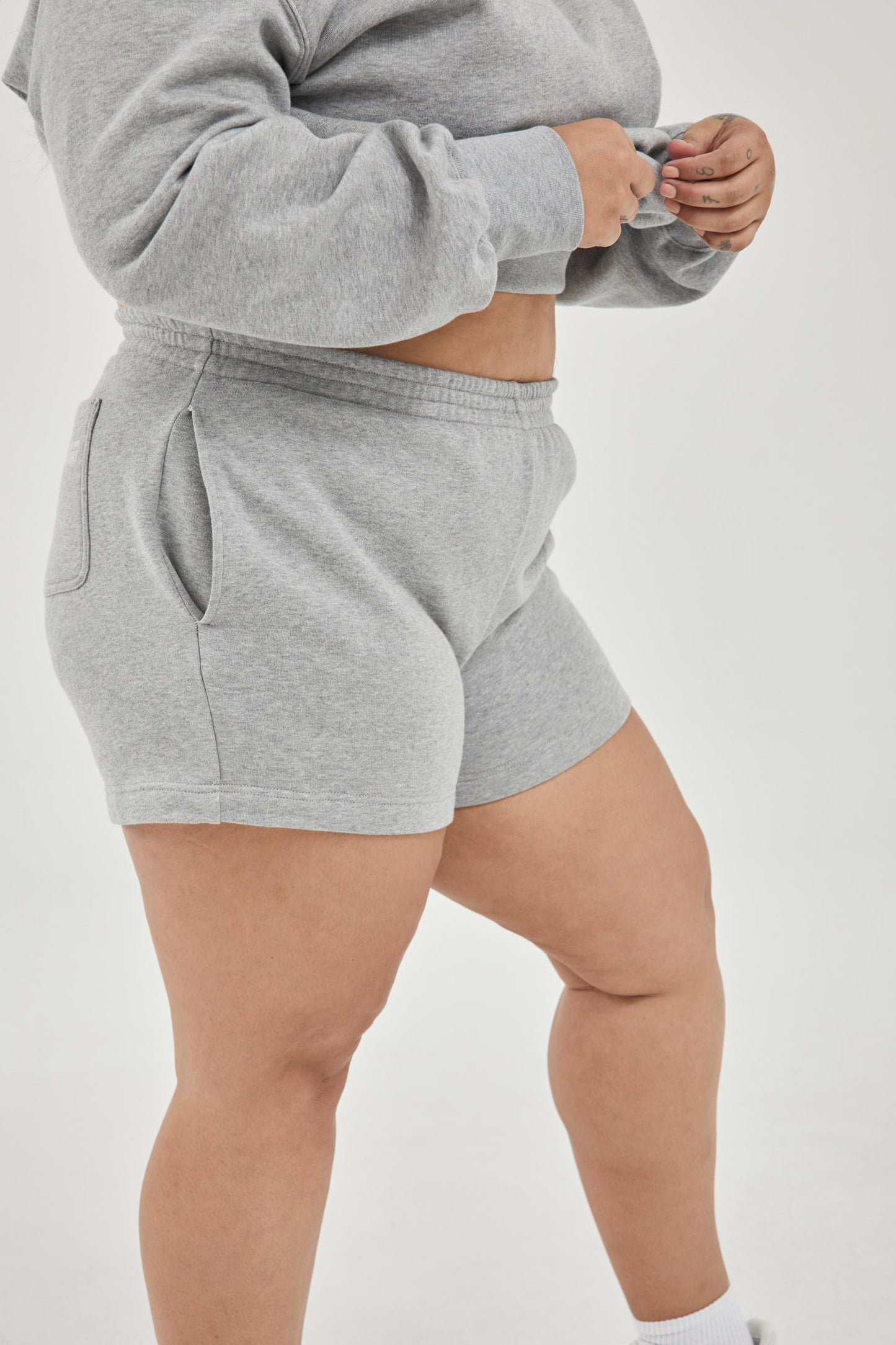 Track Shorts Grey Marl