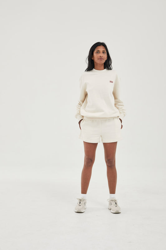 Crew Neck Sweatshirt Bone