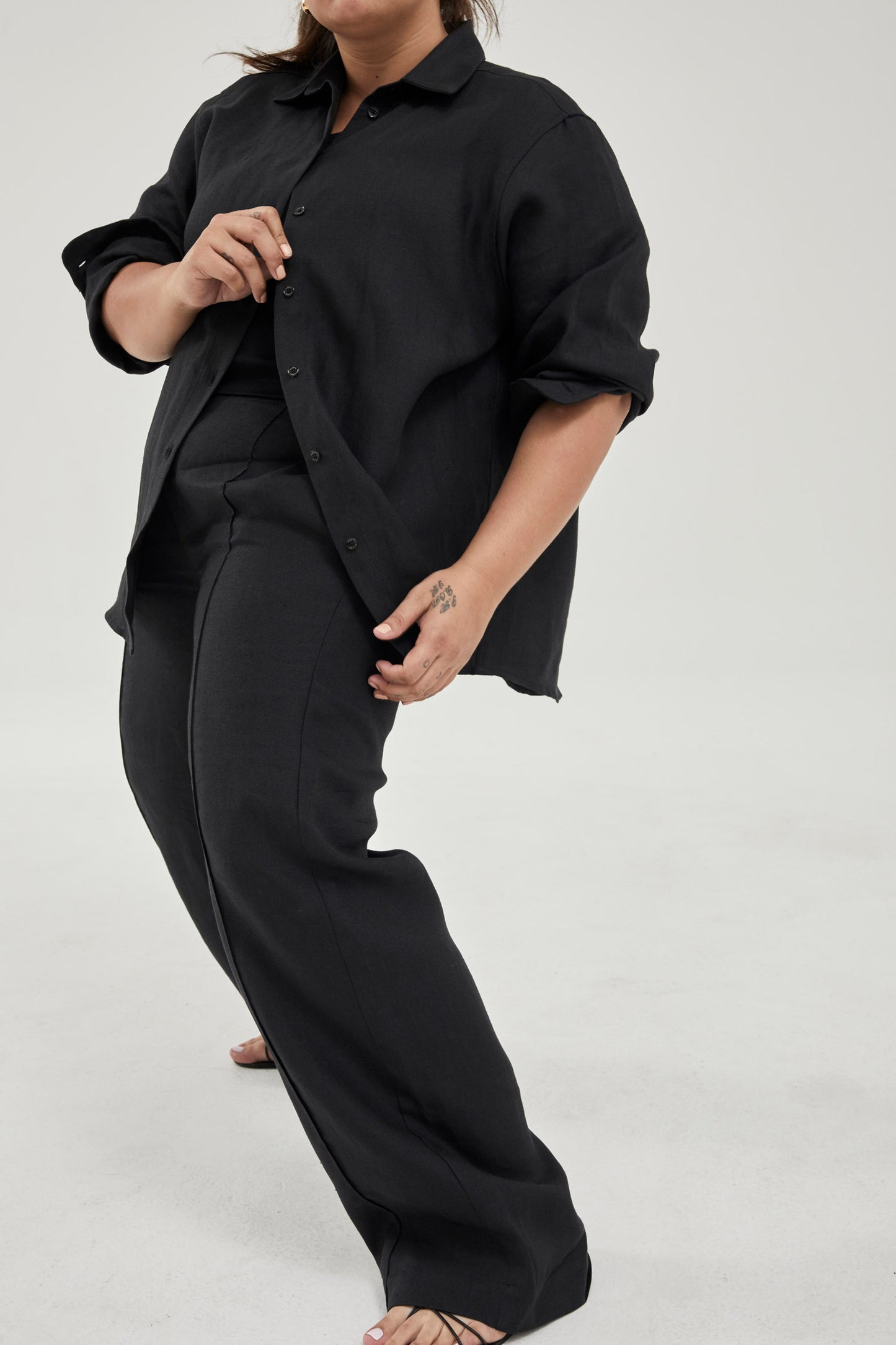 Linen Pants Black