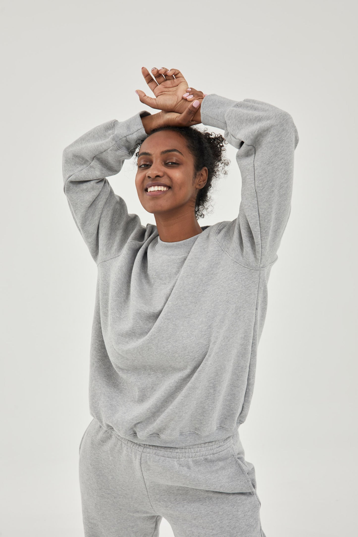 Crew Neck Sweatshirt Grey Marl