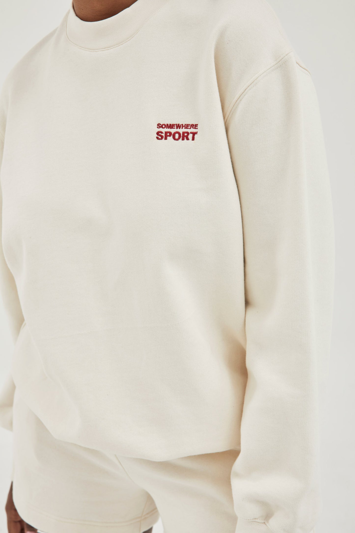 Crew Neck Sweatshirt Bone