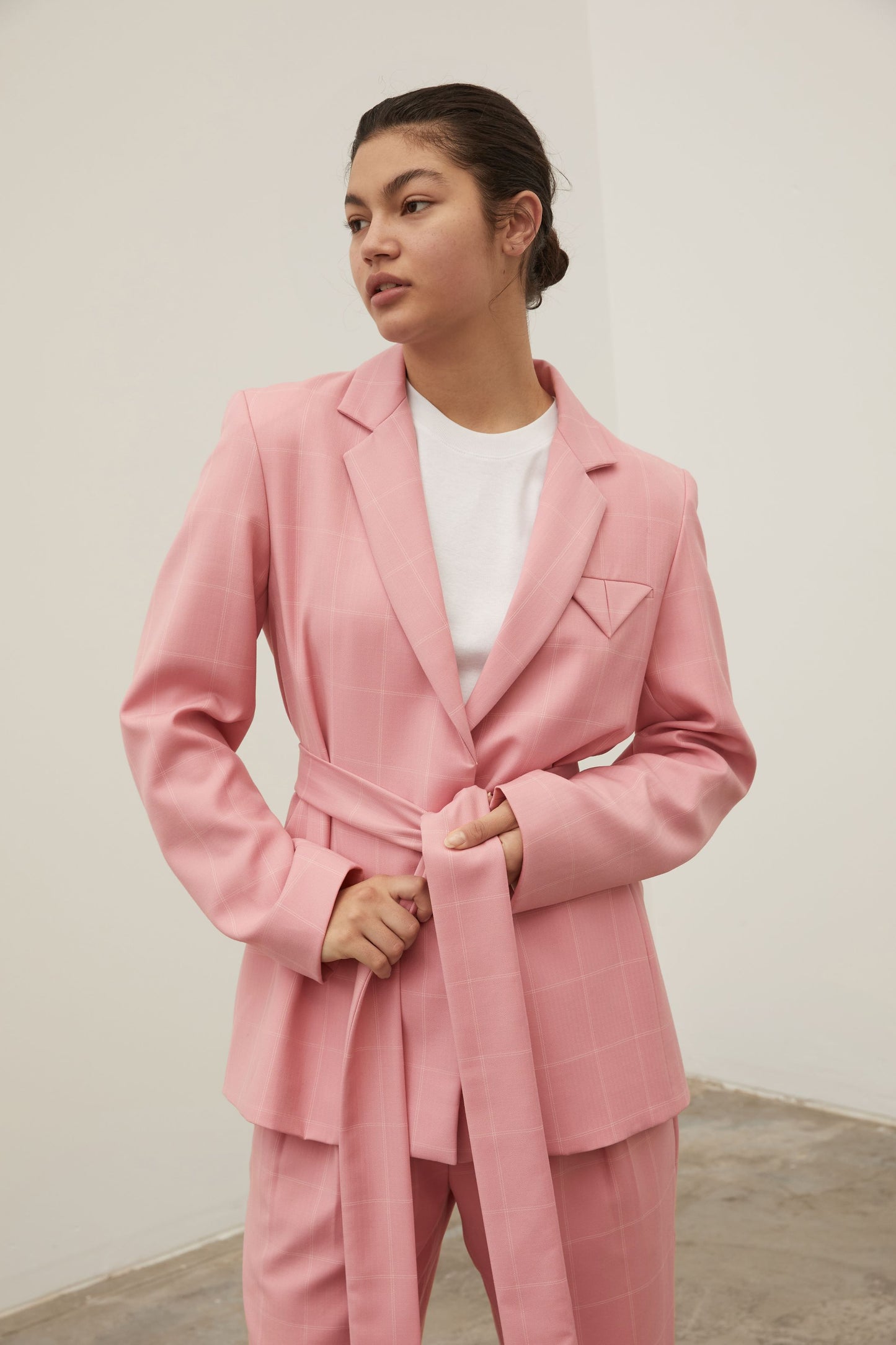 Have The Faith Blazer Pink Check