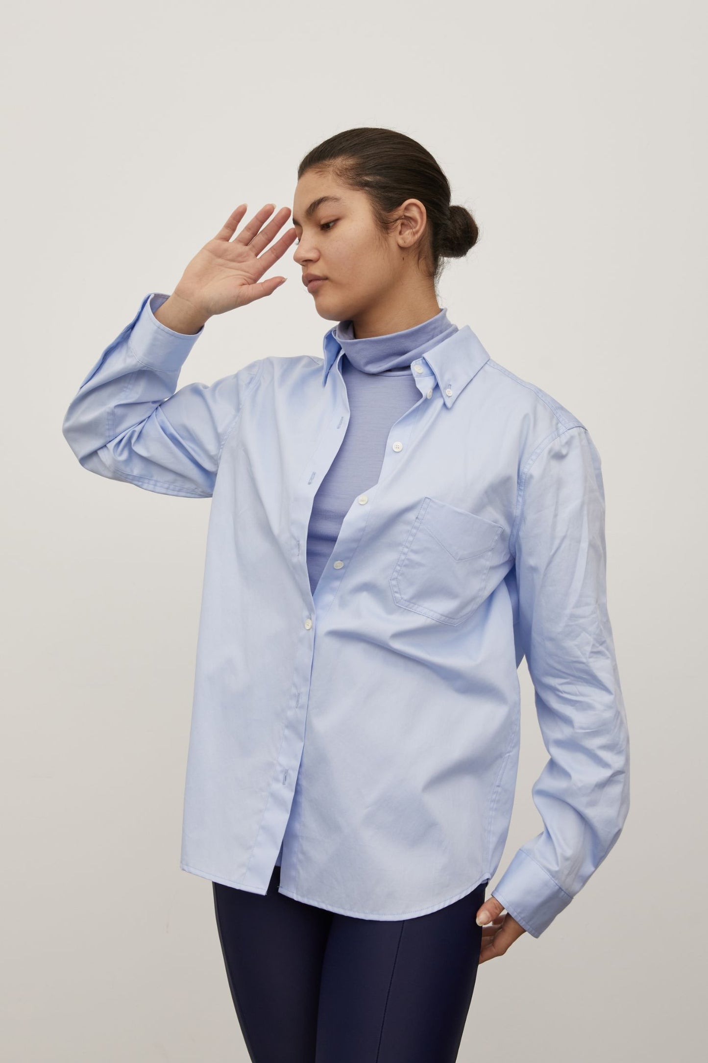 01 Turtleneck Singlet Powder Blue