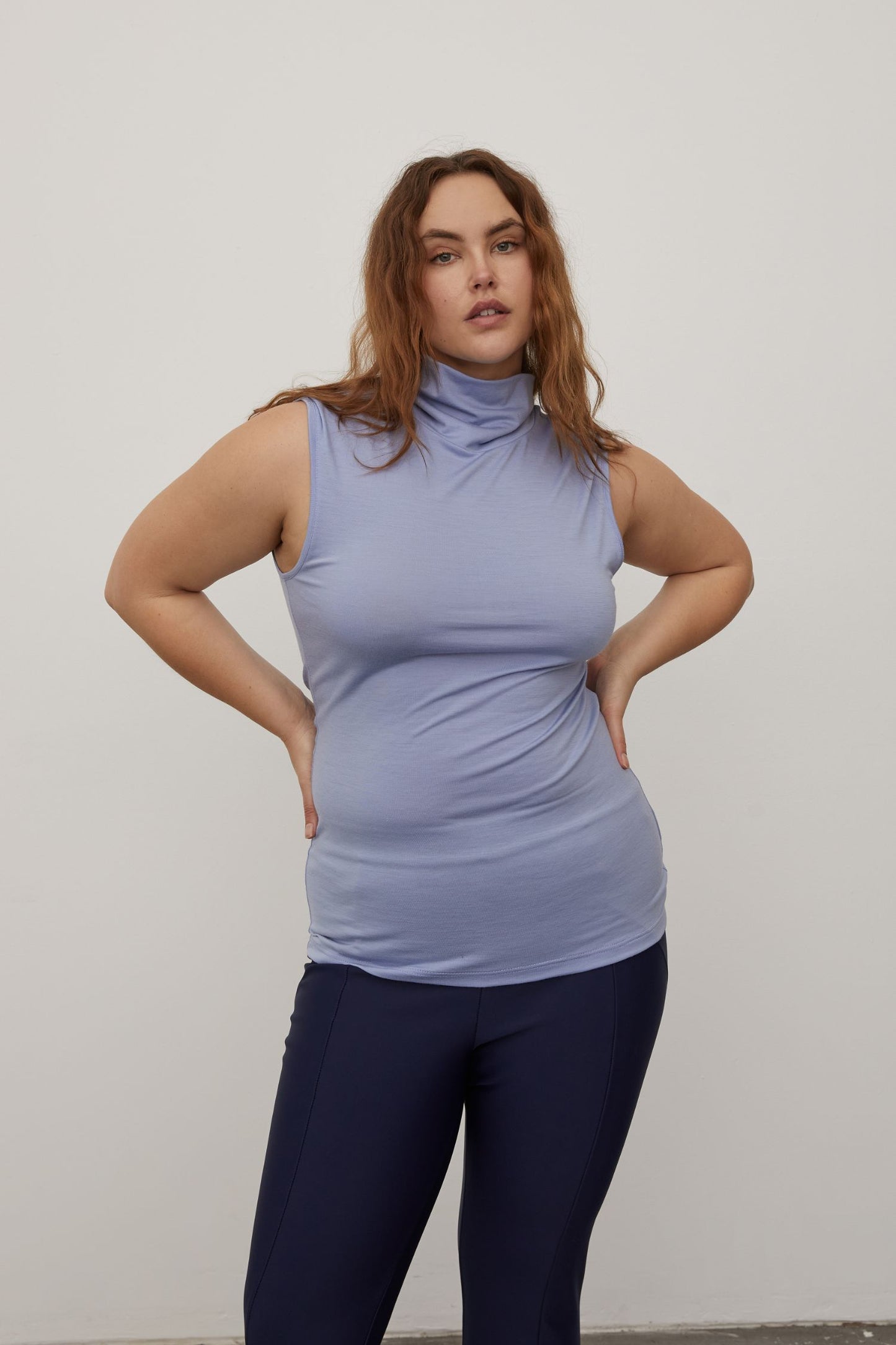 01 Turtleneck Singlet Powder Blue