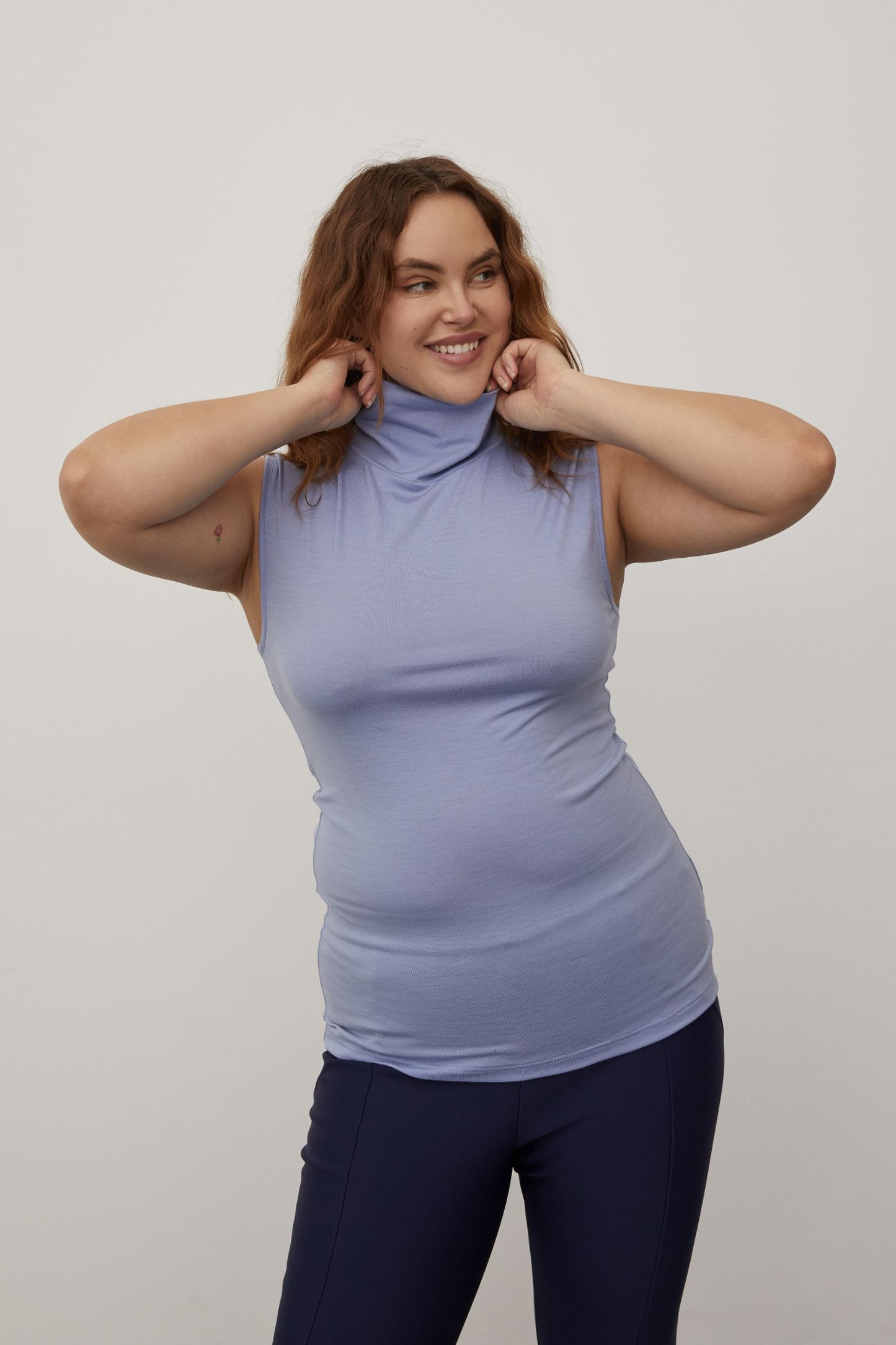 01 Turtleneck Singlet Powder Blue