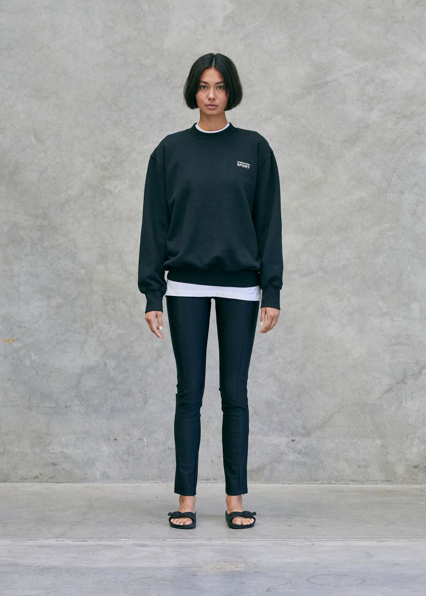 Crew Neck Sweatshirt Black