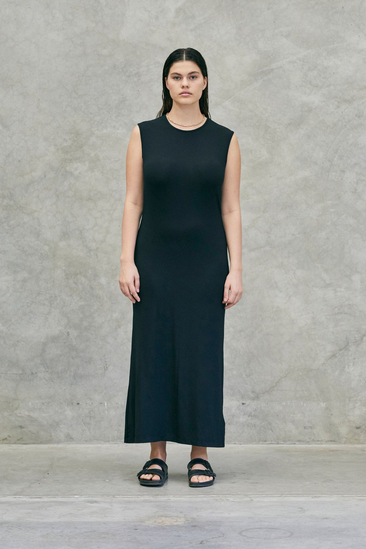 Sleeveless Tank Dress Black