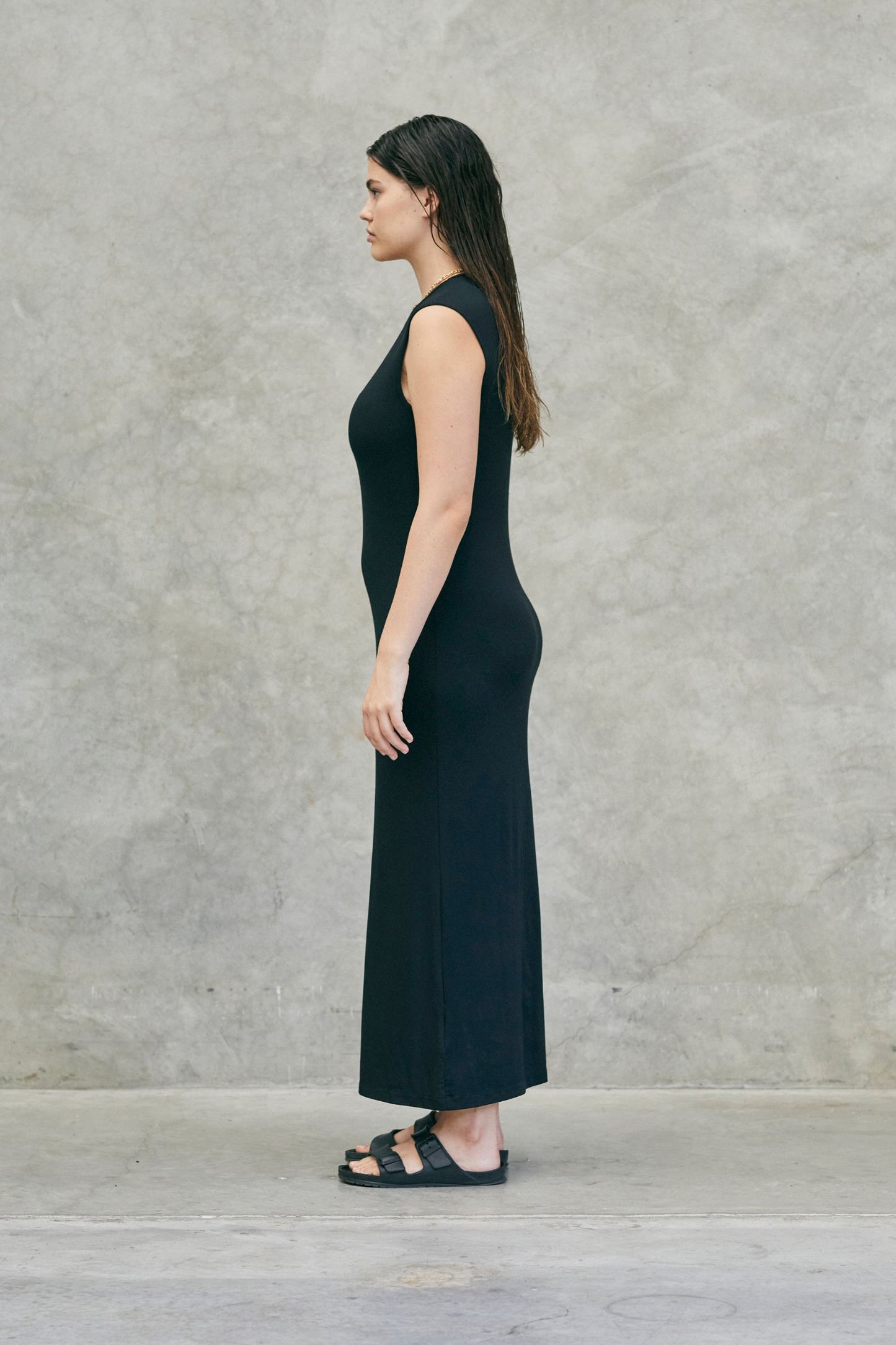 Sleeveless Tank Dress Black