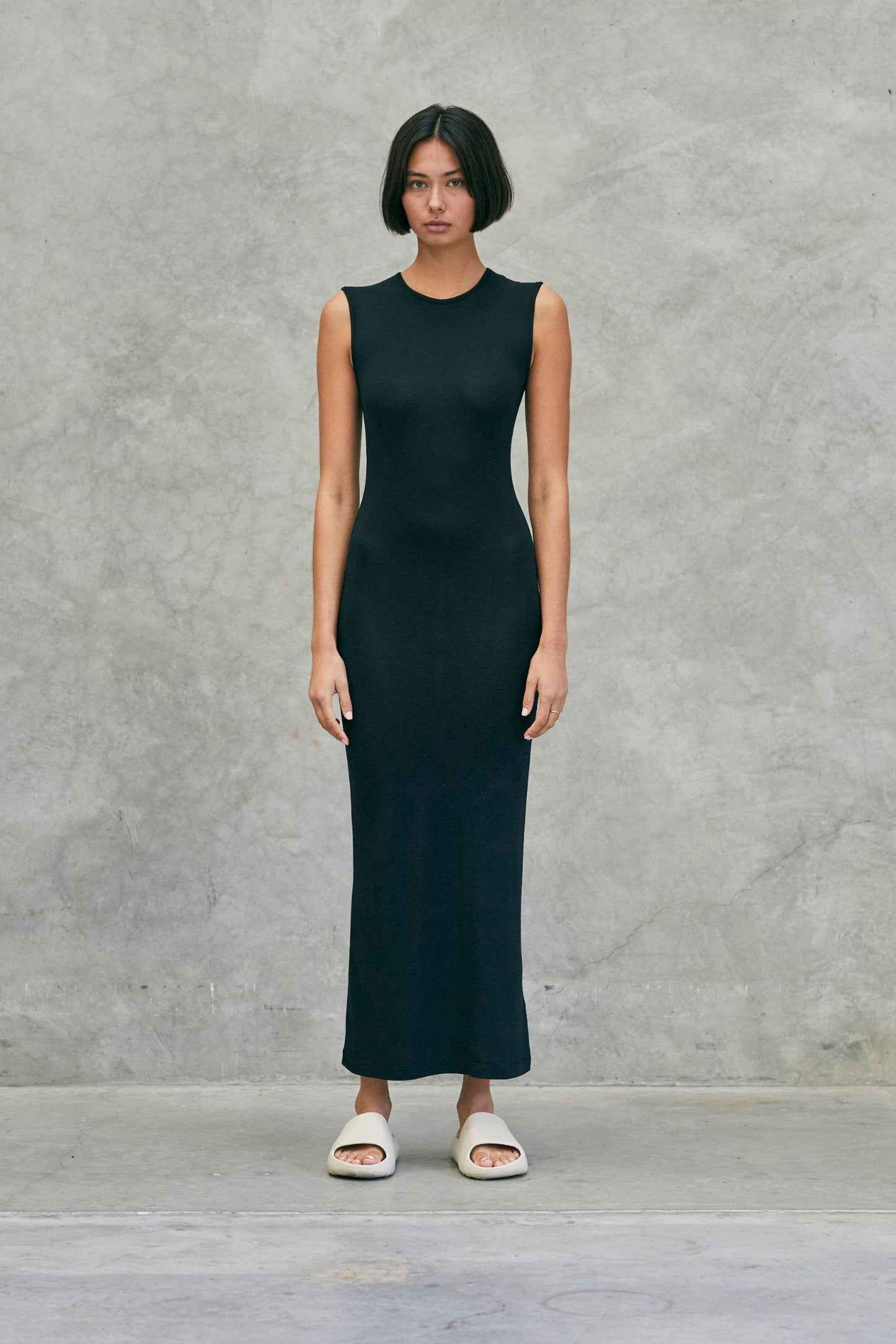 Sleeveless Tank Dress Black