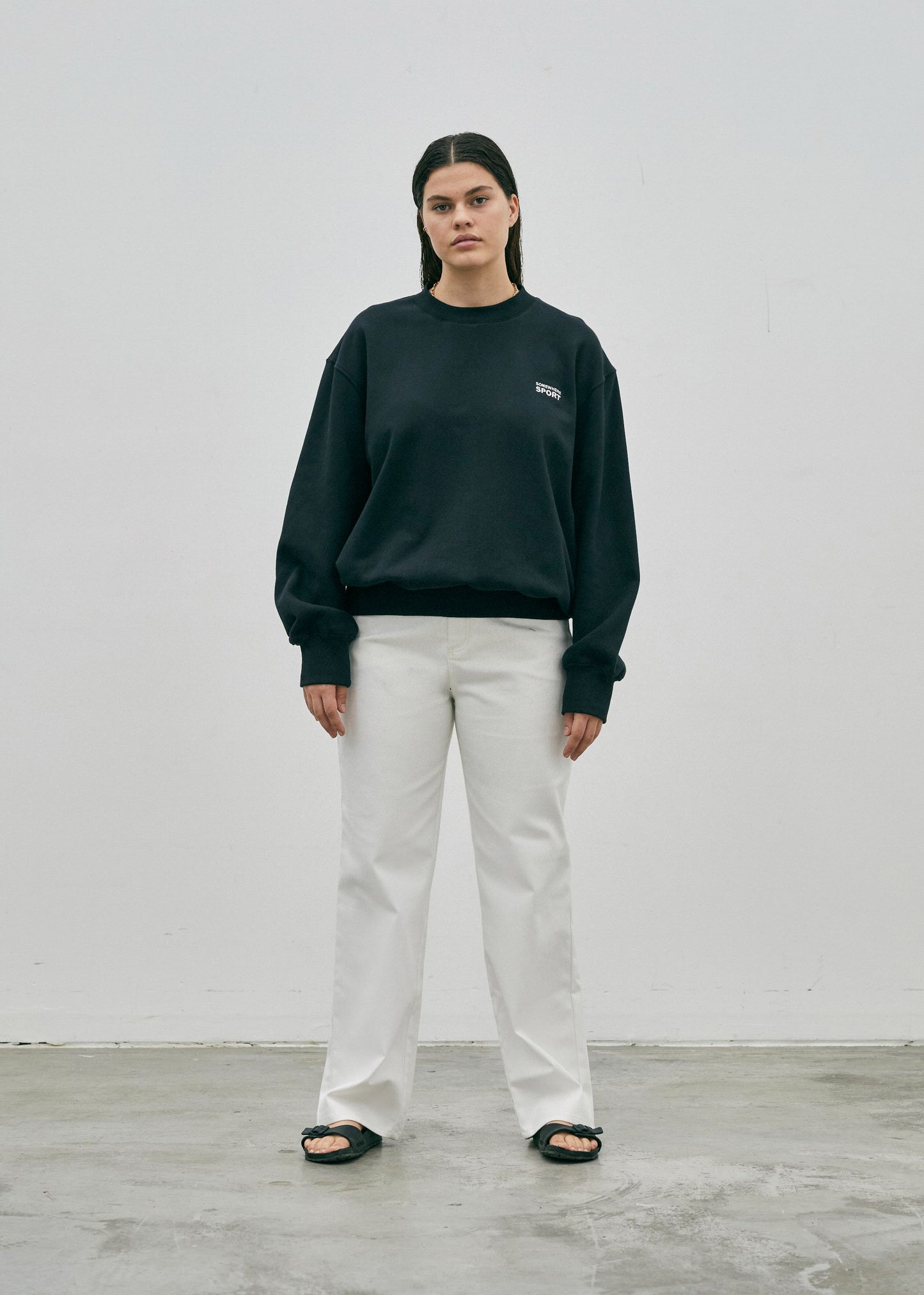 Crew Neck Sweatshirt Black