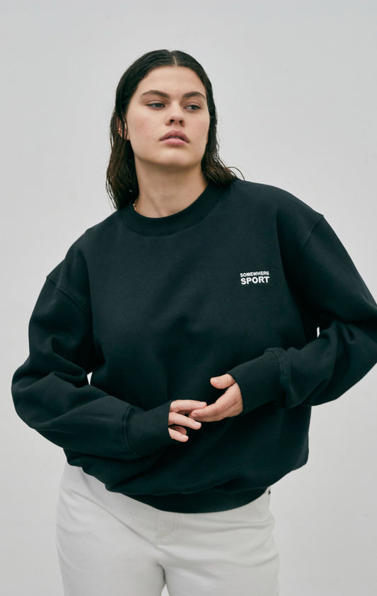 Crew Neck Sweatshirt Black