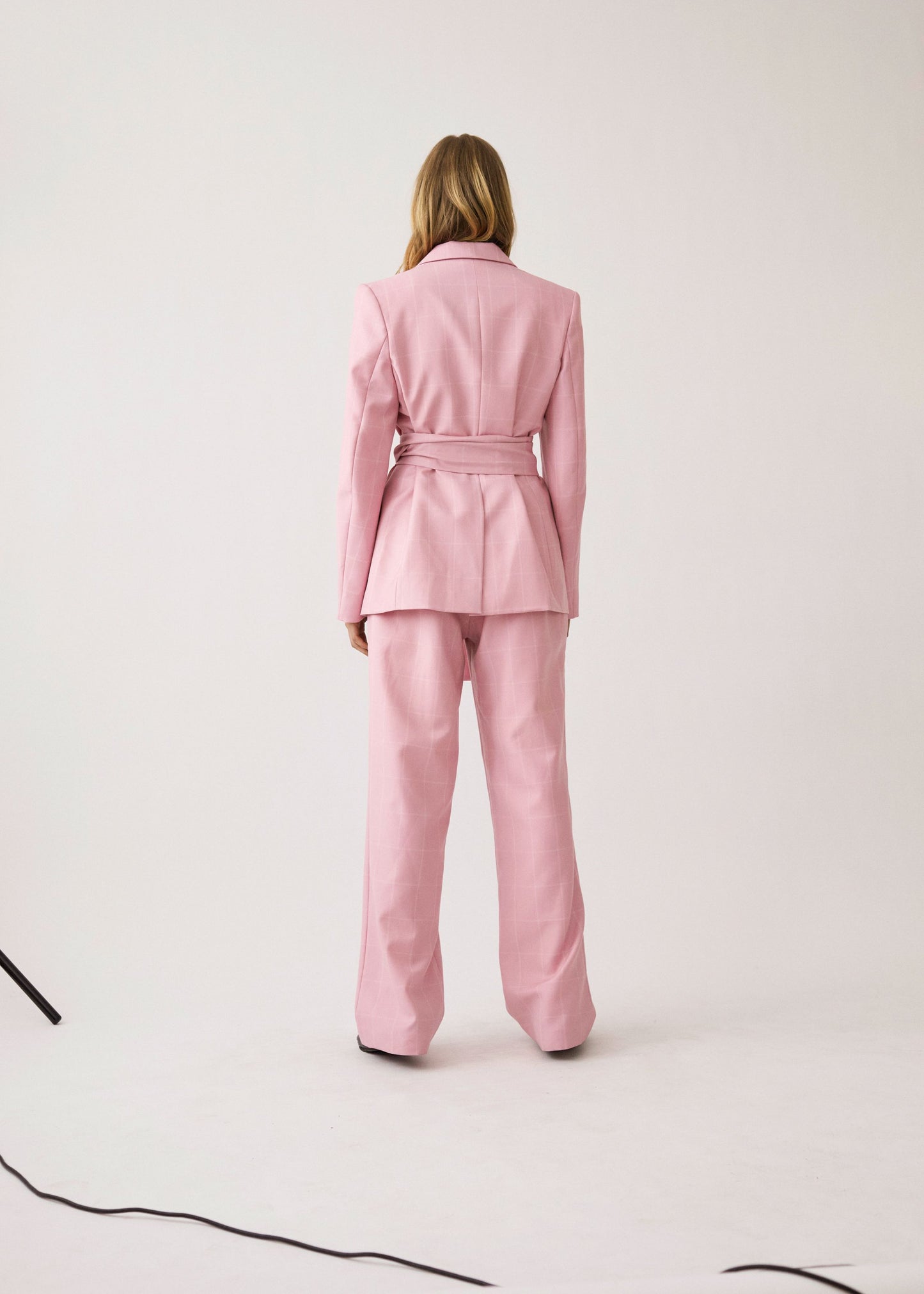 Bobbi Boyfriend Pant Pink Check