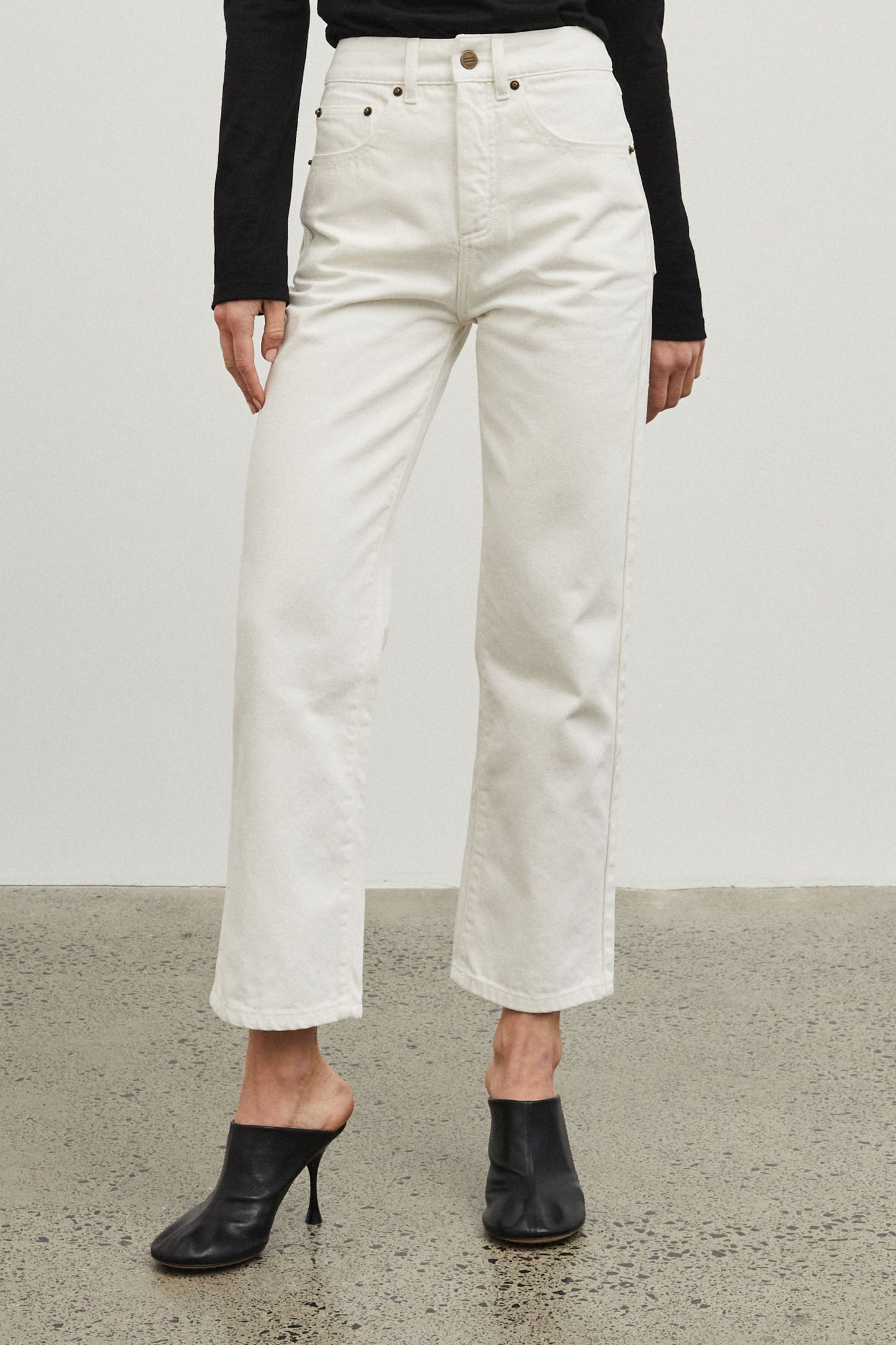 01 Jeans Cropped Ivory