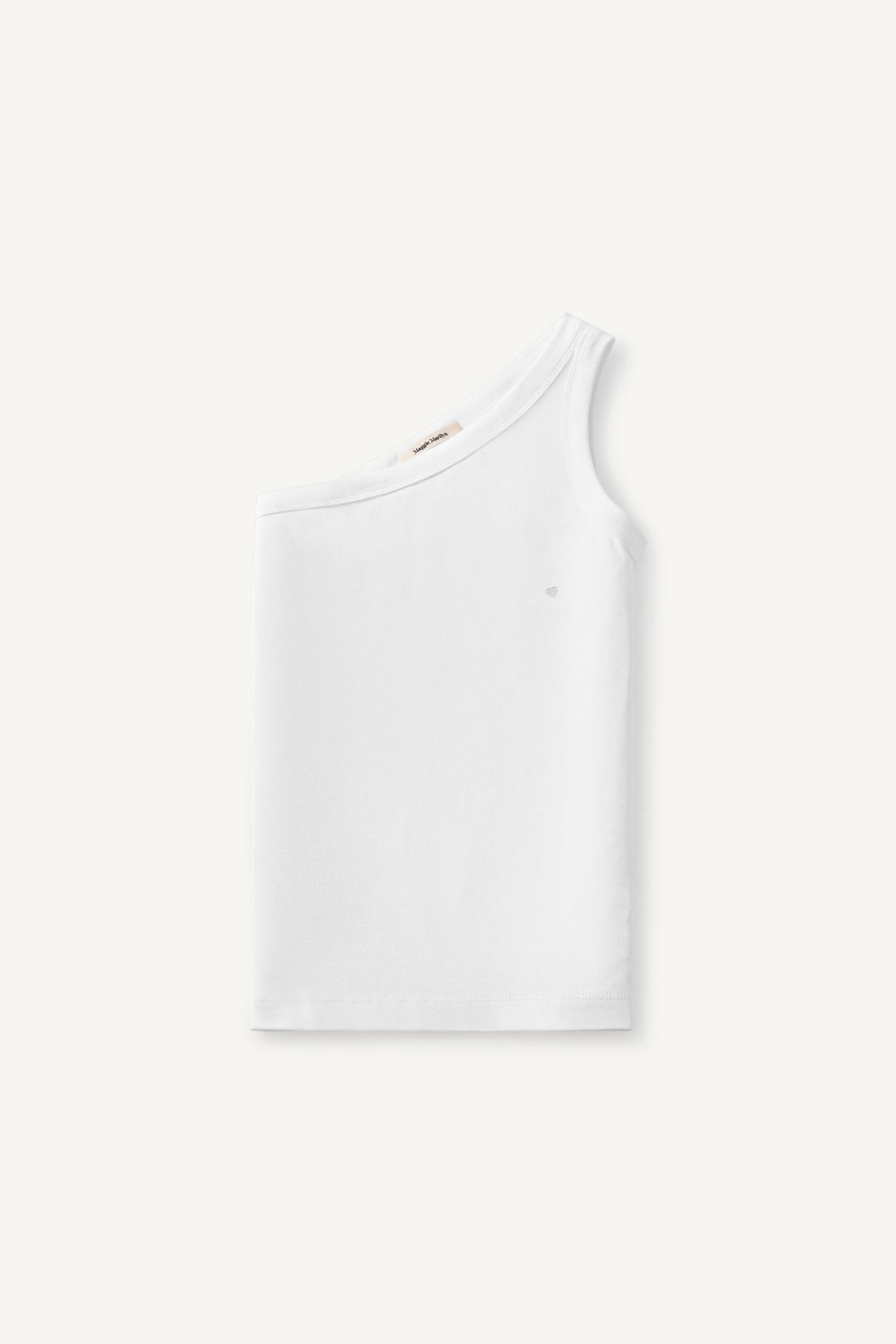 RESTORE One Shoulder Singlet White
